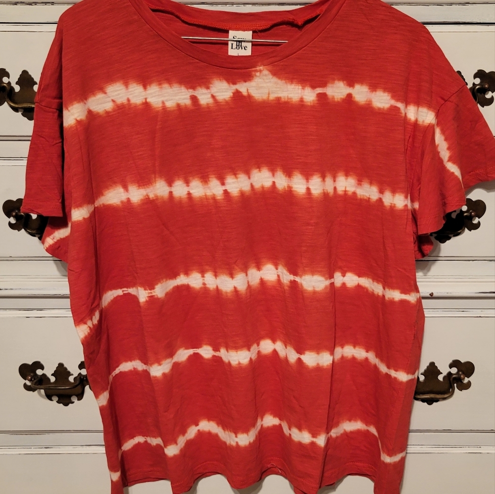 Tie dye stripe tee